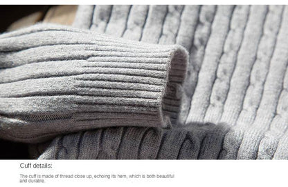 2023 Winter High Neck Thick Warm Sweater Men Turtleneck Brand Mens Sweaters Slim Fit Pullover Men Knitwear Male Double Collar3Xl