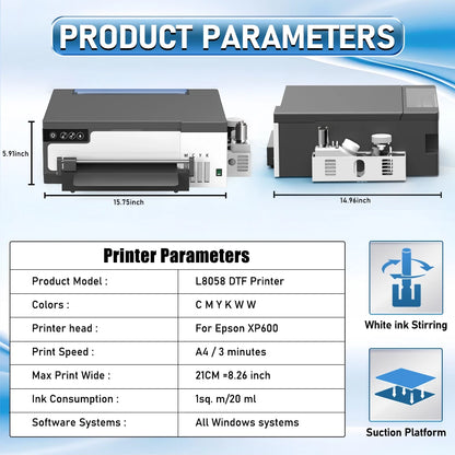 Better Printing Effect A4 Roll Machine XP600 t Shirt Printer Machine for Home Use DTF  New Arrival Inkjet Machine