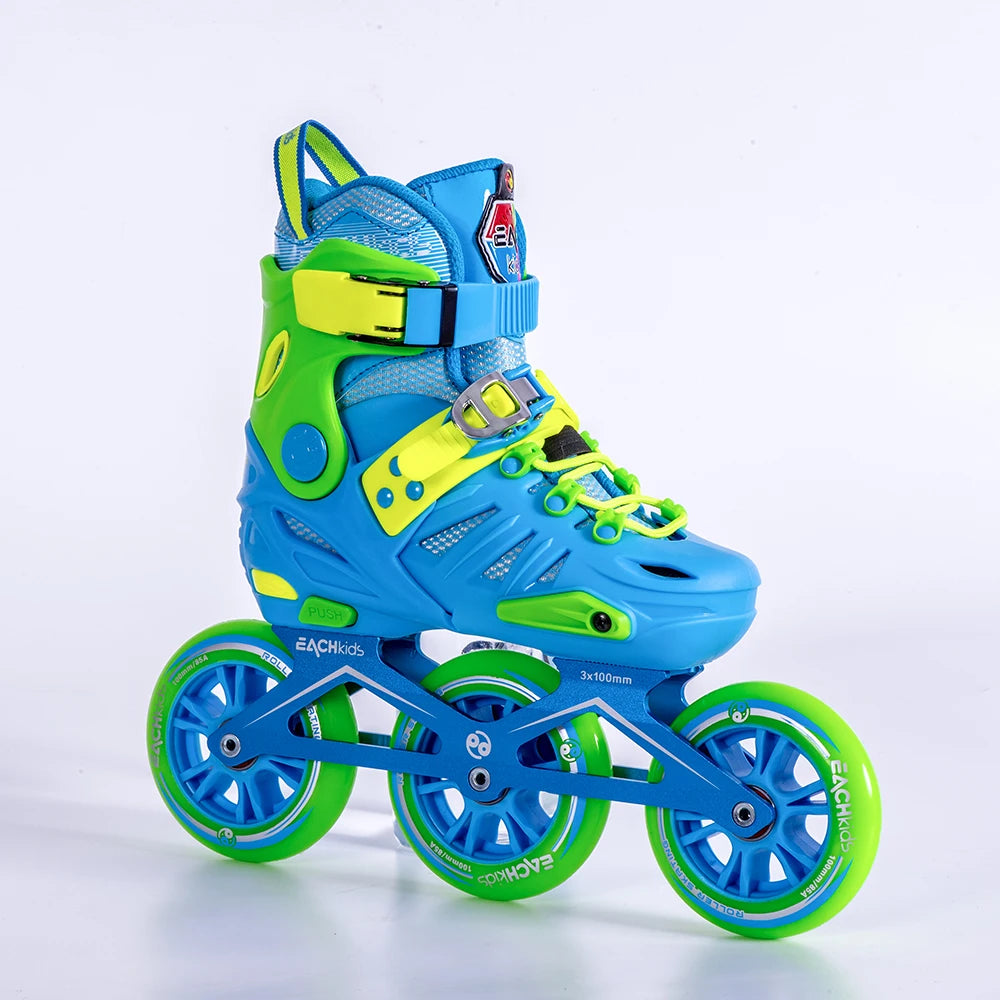 Professional 3-Wheel Outdoor Freestyle Roller Skating Shoes for Kids Adjustable Aluminum Chassis & Alloy Wheels Price Include
