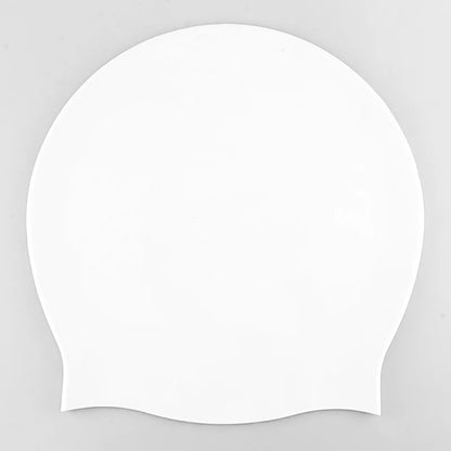 Plus Size Silicone Swim Cap Protective Swimming Caps Training Custom Swim Cap for Long Hair & Braids & Dreadlock