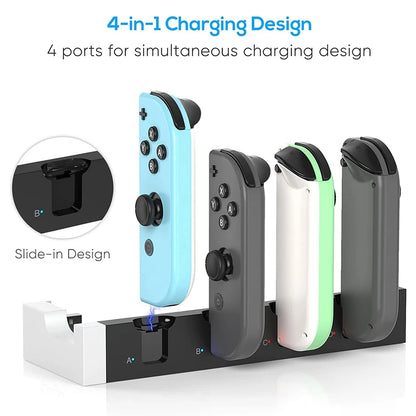 Joy-Con Charging Dock Station Compatible with Switch/OLED Handle Charger and Protection for Game Accessories