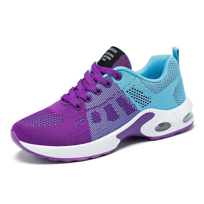 Women's Lightweight Breathable Lace-Up Sport Shoes Casual Outdoor Anti-Slip Sneakers with round Toe for Winter Wholesale