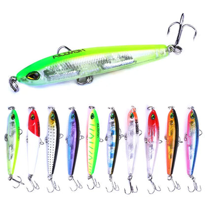 Hot sale 7.5CM 9G Pencil fishing lures for bass hard plastic fishing lures