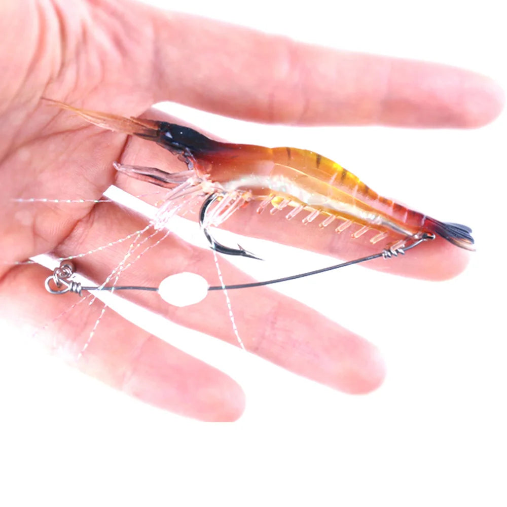 7.5cm/6.6g Plastic Fishing Bait Soft Swim Shrimp Lure Bionic Shrimp Lures for River and Lake Hot Sale Products