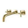 Modern Luxury Waterfall Bathroom Faucet Good Selling Robinet Salle De Bain Mixte Wall Mounted Brass Wash Faucet