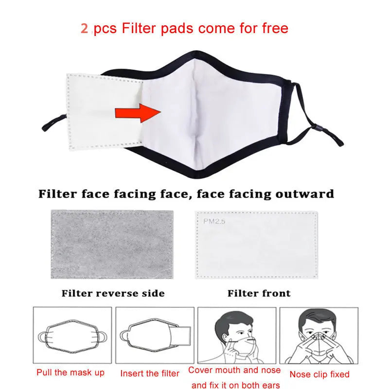 Korean Cotton Face Mask Anti-Dust Mask Respirator with Activated Carbon Filter Anti Dust Black Kpop Glasses Mask On The Mouth