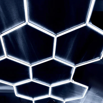 High Quality Exagonal Professional Detailing Workshop Hexagonal Garage Work Led Lights Car Wash Light Fixtures