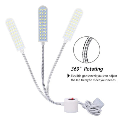 Dimmable Sewing Machine LED Lights Flexible Work Lamp Industrial Lighting Magnetic Sewing Light 20/30LEDs for Drill Press Lathe