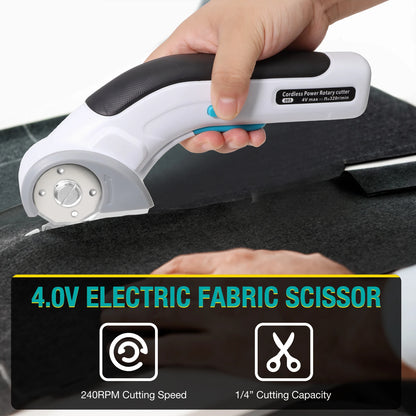 New Handheld Cordless Electric Scissors for Clothing Leather Small Carpet Tailoring Cordless 3mm Thickness