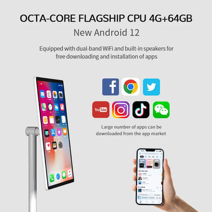 2025 New 21.5 Inch Mini Lcd Tv Portable Touch Screen Tv With Stand Rechargeable Smart Tv Display Wireless Smart Television