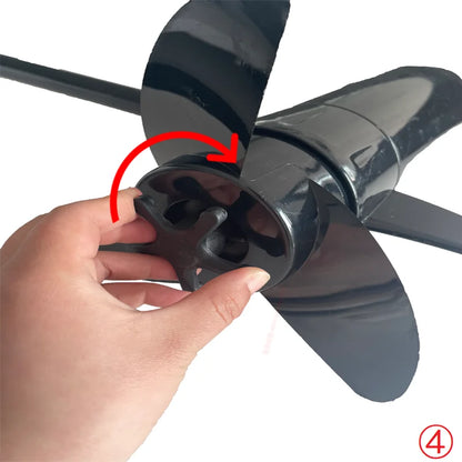 Solar Marine Outboard Electric Motor Replacement Propeller Kit Carbon Fiber 18-88lbs Fishing Boat Parts