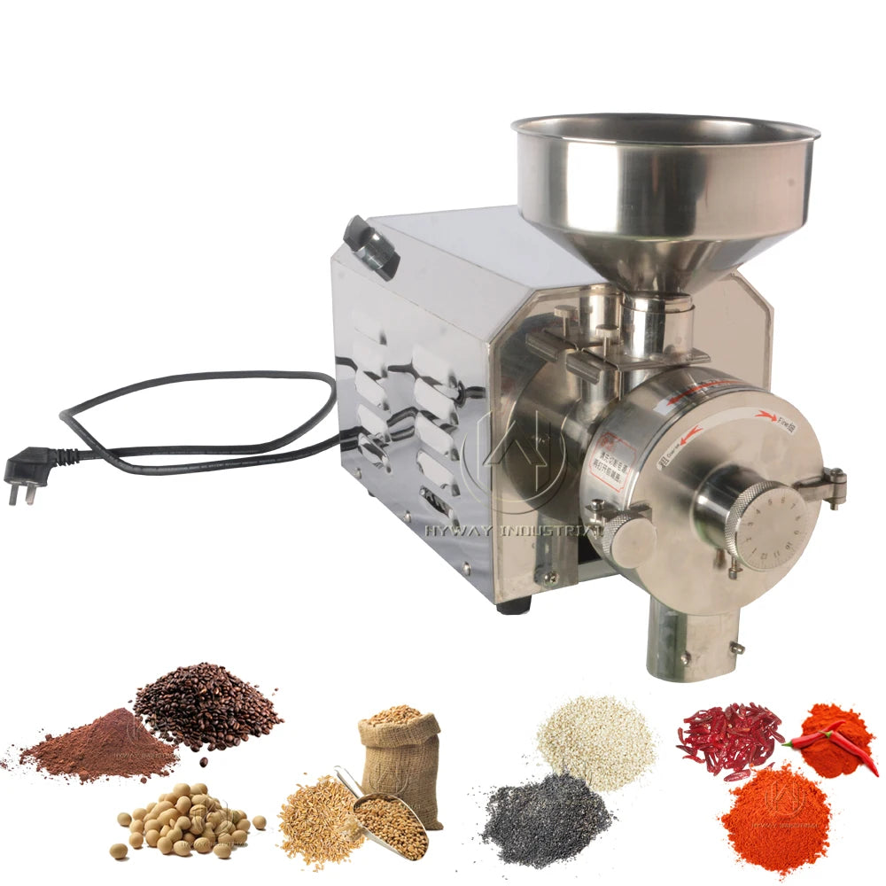 HY 40/60KG/100KG Home Commercial Espresso Wheat Maize Flour Mill Spices Electric Powder Grinder Coffee Grinder Machine