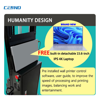 LC-A2C 3D UV Wheel Wall Flatbed Printer DX10 Print Head Portable Semi-Automatic Wall Pen 6-color UV Inkjet Printer
