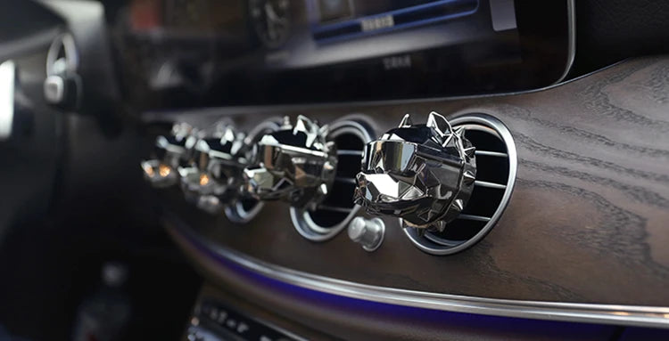 NO PERFUME Bulldog Air Freshener Car Perfume Car Decoration Auto Geur Clip Bulldog Fragrance Scent Parfum Voiture Car Diffuser