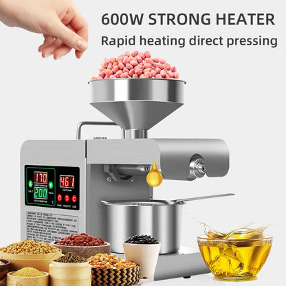 Hot Selling Professional Automatic Cold and Hot Cooking Oil Processing Machine Sunflower/Olive/Sesame Oil Press Press