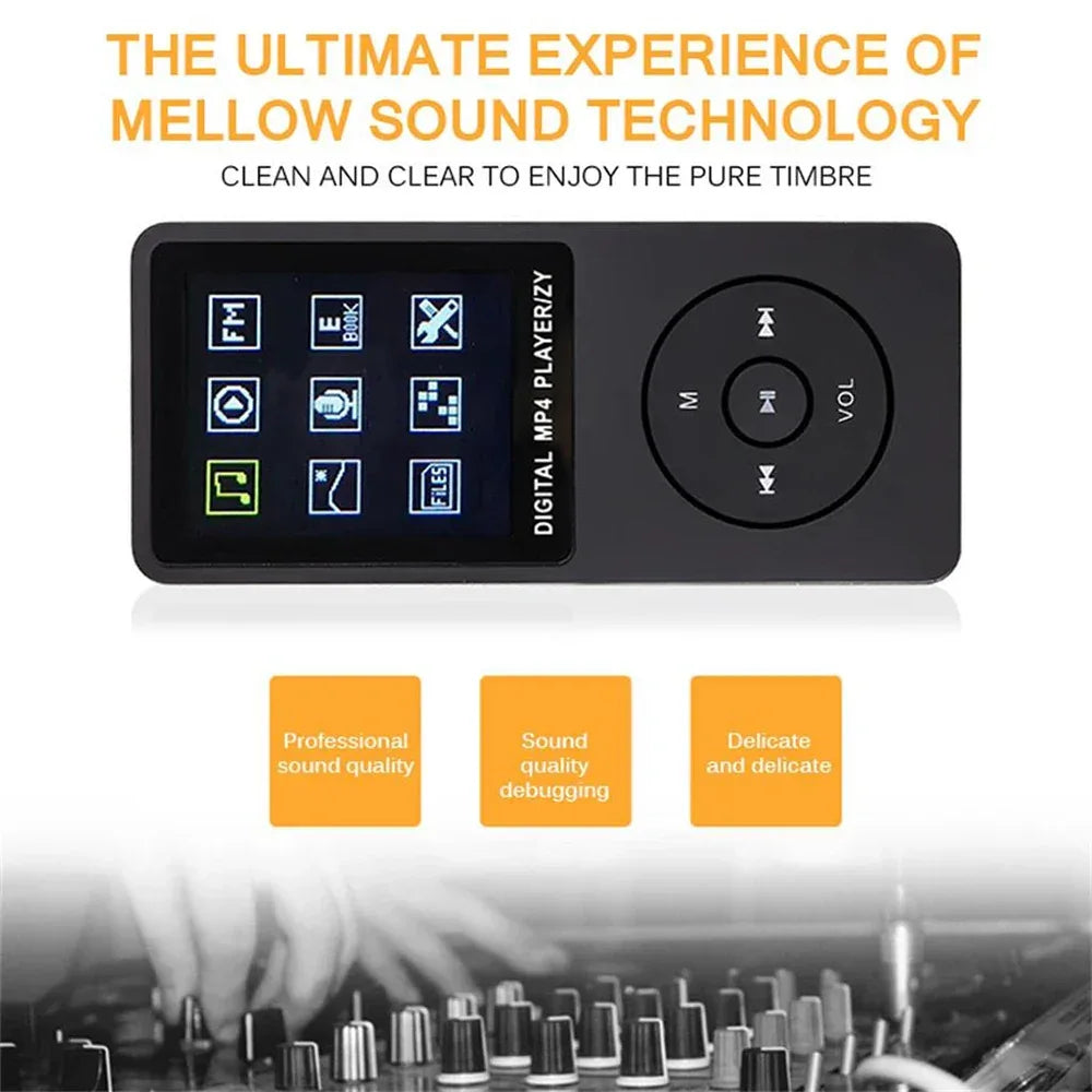 KLW Digital Video MP3 MP4 Music Media Player 1.8" LCD Support 32GB TF Card FM Radio Home Photo Sport Tool