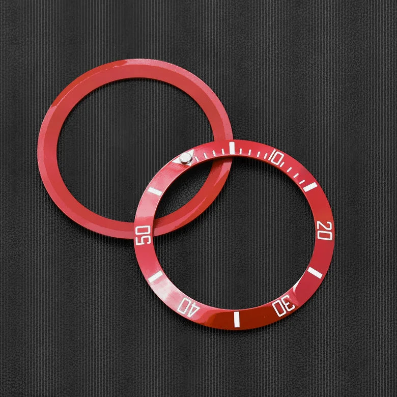 Red Ceramic Bezel for Water Ghost Series Watch Ceramic Bezel Water Ghost Bezel OD 38mm ID 30.7mm