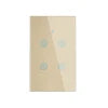 LangYeao US WiFi Smart Wall Light Switch 1/2/3/4 Gang Touch Panel with Neutral Wire Compatible with for Tuya App & Smart Life