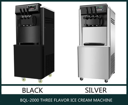 30~40L 3 Flavor Commercial Stainless Steel American Soft Serve Ice Cream Machine with Milk & Water