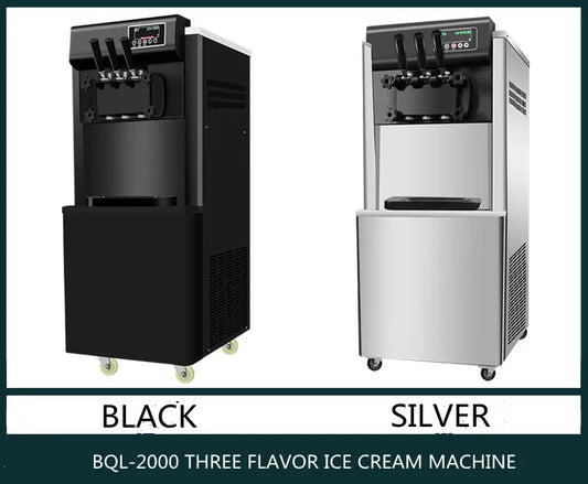 30~40L 3 Flavor Commercial Stainless Steel American Soft Serve Ice Cream Machine with Milk & Water by PDG ibma