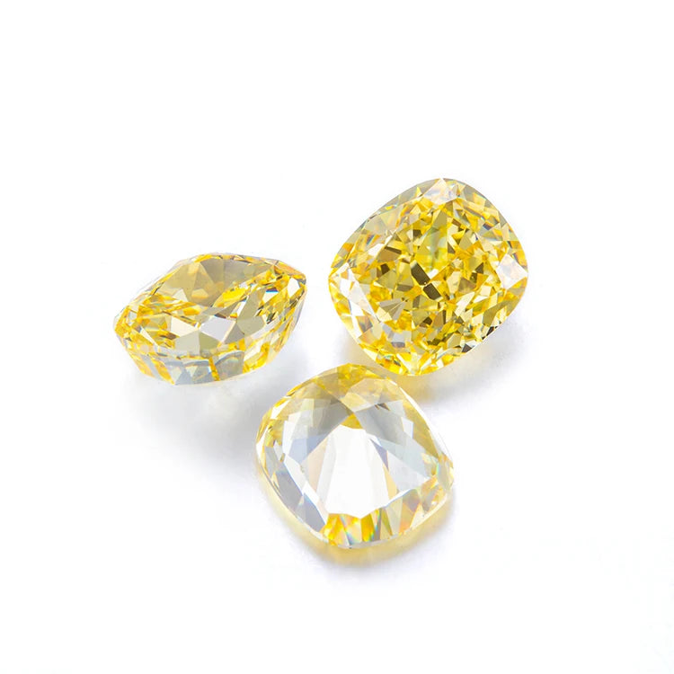 Anster top quality factory direct sale cz cushion cut fancy color synthetic diamond loose gemstones for fine jewelry