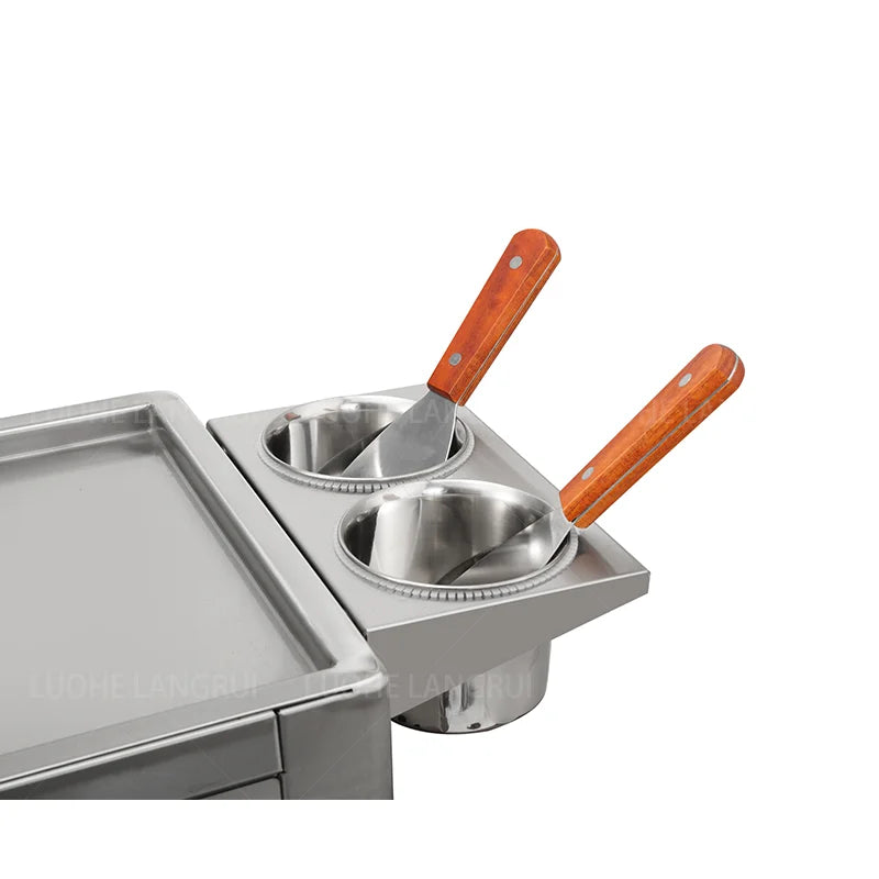 Commercial Soft Rolled Ice Cream Maker Machine Fully Automatic