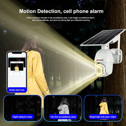 Anxinshi Ubox App 1080P Two Way Voice 4G Wifi IP Solar Panel Battery Dual Power PTZ CCTV Camera