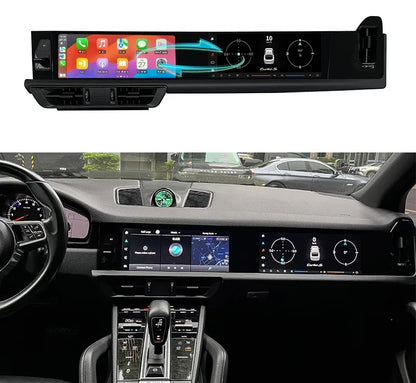Dual 12.3 Inch Car Dvd Player Android Radio Touch Screen Gps Navigation Carplay for Porsche Cayenne 2018-2023
