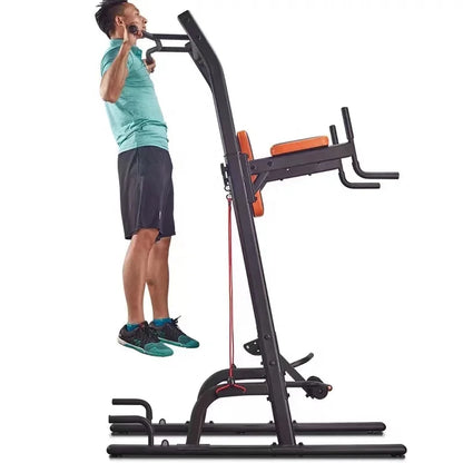 Multifunction Home Gym Exercise Fitness Equipment Pull-Up Bar Dip Station Power Tower With Bench