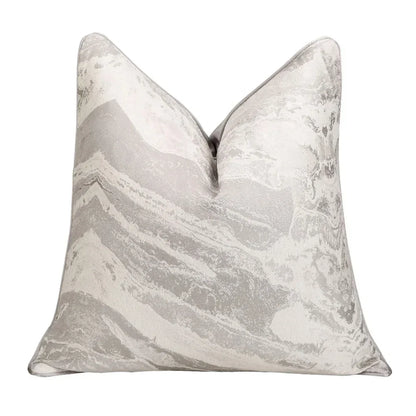24" 22" 20" 18" Throw Pillow Covers Luxury Jacquard Marble Cushion Cover Brown Sliver Modern Decorative Pillow Cover