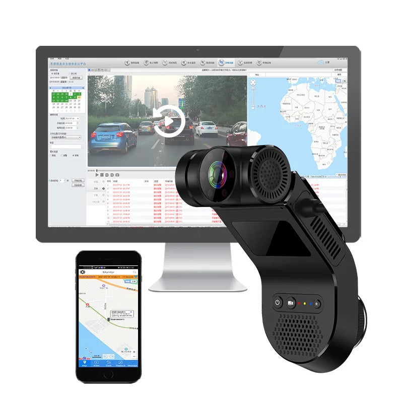 Dash Camera 4G Dual Cameras Front Back 4G Sim Card GPS Tracking CMSV6 CMSV7 Remote Monitor Fleet Camera Car Video Recorder DMS