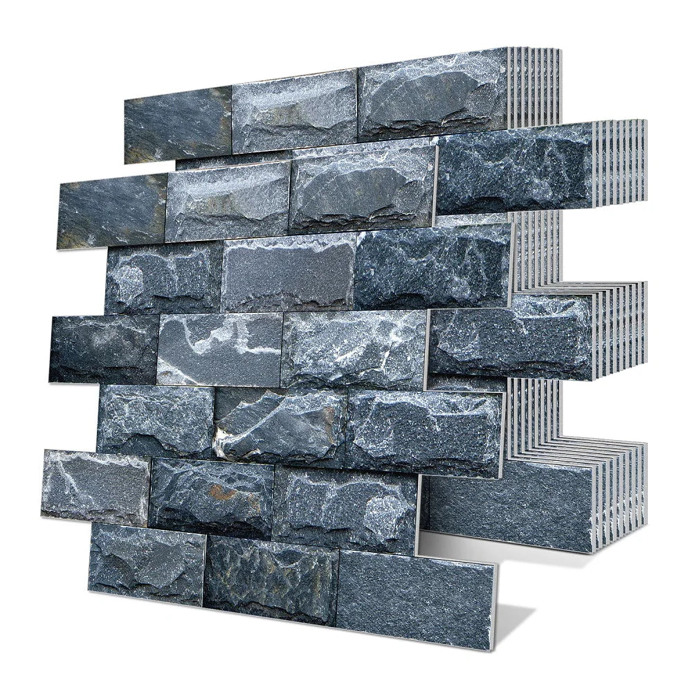 10 Pcs 13.5 X 11.5 Inch Self Adhesive Tile Stickers Waterproof PVC+PE Backsplash Tile Peel and Stick Wall Tiles for Kitchen