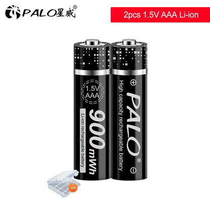 100% New 1.5V AAA Rechargeable Battery 900mWh 1.5V Li-ion Lithium Liion Li ion 3A aaa Batteries for Toy Car Camera Flashlight