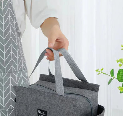 Double Pocket Insulated Bento Portable Cooler Bag Ice Pack Lunch Box Insulation Package Insulated Thermal Food Picnic Bags