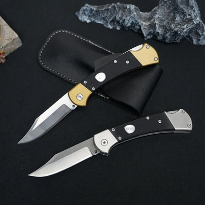 Stainless Steel Wood Outdoor Mini Folding Knife DIY OEM Multi-function Portable Pocket Camping Self-defense Fruit