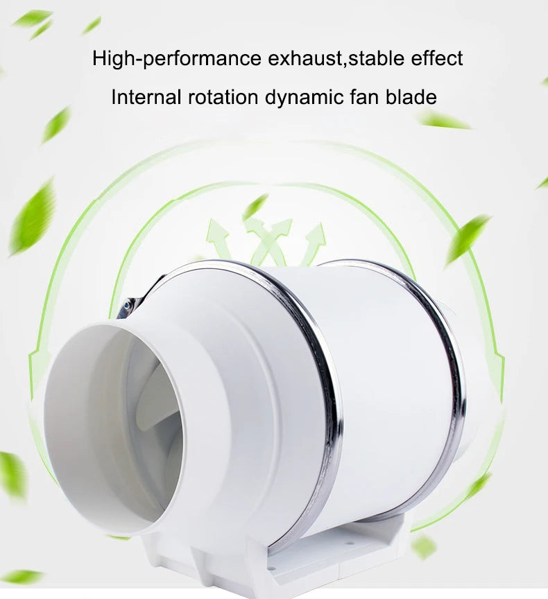 4/5/6/8 Inch Remote Control Exhaust Fan Silent Inline Pipe Duct Fan Extractor Air Ventilation Blower Kitchen Toilet Wall Booster