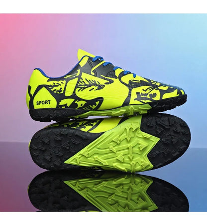 Men Anti Slip Soccer Spikes Shoes Wholesale High Top Youth Football CLeats Boots Artificial Turf Soccer Shoe