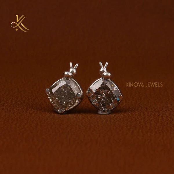 Luxury Gold Stud Earrings for Women 4.5-5.4 TCW Halo Set Diamonds Rhodium/Platinum/Rose Gold/Gold Plated for Wedding Gift