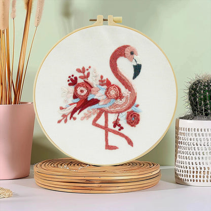 Factory DIY flamingo Practice Embroidery Set for Beginners Semi finished Handmade Cross stitch Decoration Crafts