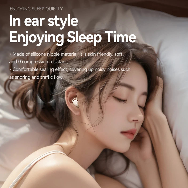 Hot-Selling M72 Mini TWS Digital Display Small Earbuds Soft Invisible Sleeping Wireless in Ear Earphones for Side Sleeping
