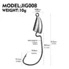 5pcs/bag 5g 7g 10g 14g Sharp-hooks Tip Strongness Root Original Lead Crank Lead Head Hook Fishing Hook
