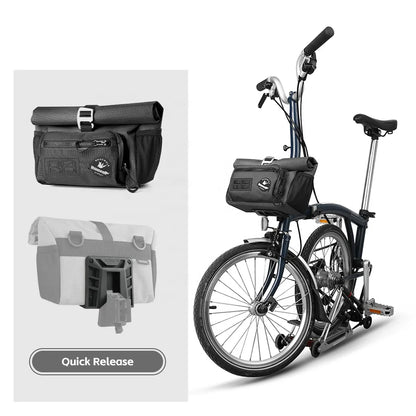 For Rhinowalk 4L Durable Urban Bike Handlebar Bag Quick Release Front Storage for Commuting Cycling City Bicycle Storage Solutio