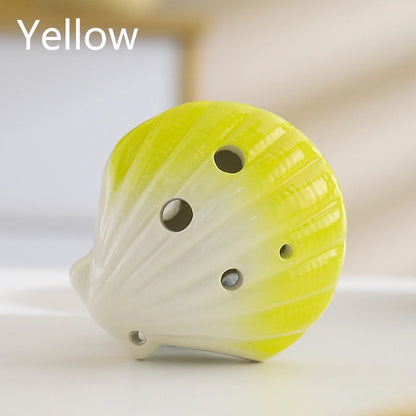 6 Hole Middle C Key Ocarina Shell Shape Ocarina Ceramics Material Musical Instruments