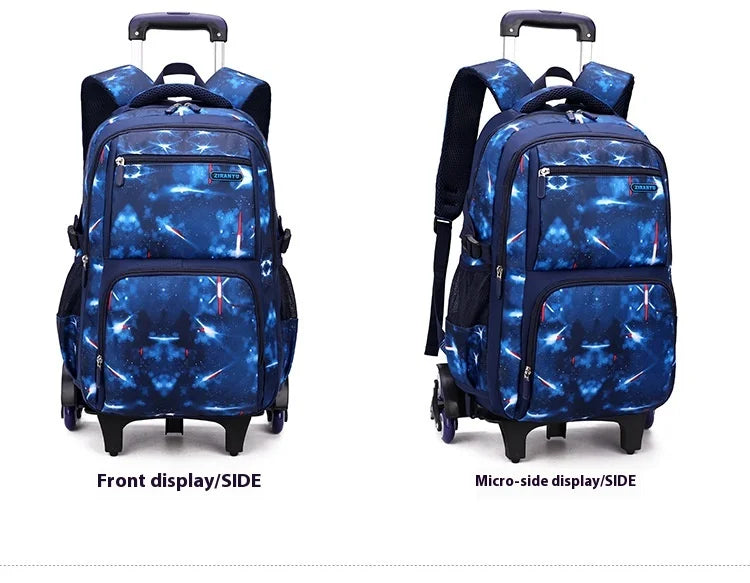 Japanese Korean Student Backpack Large Capacity Multi-Layer Breathable Design Waterproof Stylish Trolley for Stair Climbing