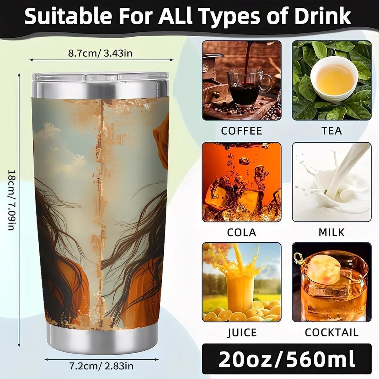 Backyard BBQ Must-Have 20oz Casual Double Silver Side Tumbler