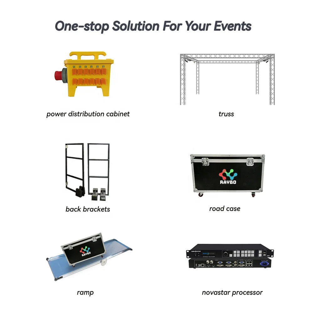 Raybo High Definition LED Video Wall Screen P3.91 P4.81 LED Display Screen Outdoor for Event Stage Background LED Display Screen