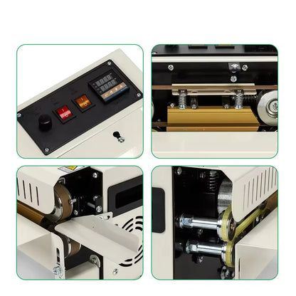 FR400 Food Packaging Bag Band Sealer Commercial Horizontal Continuous Plastic Film Sealing Machine