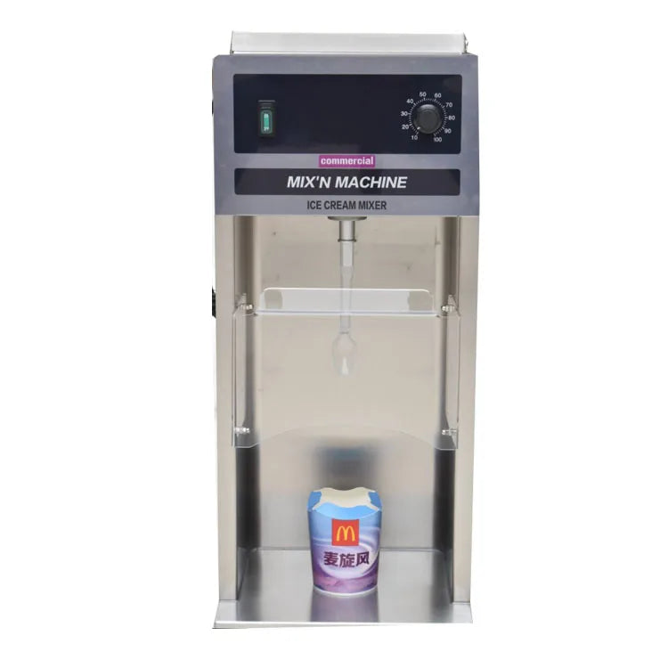 New Hot Sale Flurry Ice Cream Machine Mixer Milkshake Blender Yogurt/Fruit/Milk/Nuts Compatibility 304 Stainless Steel Low Noise
