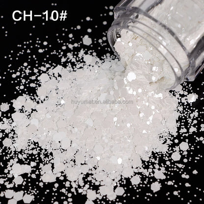 Bulk KG Bag Holographic Macaron Glitters Solvent Resistant Polyester Chunky Glitter for Resin Craft Tumbler Snowglobe