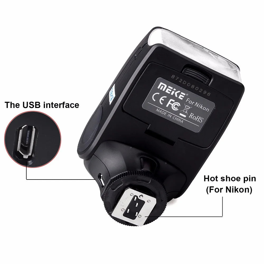 Meike MK320 For Nikon TTL Camera Flash fits Nikon DSLR D600 D610 D700 D750 D810 D800 D3300 D5200 D5300 D5500 D7000 D7100 D7200